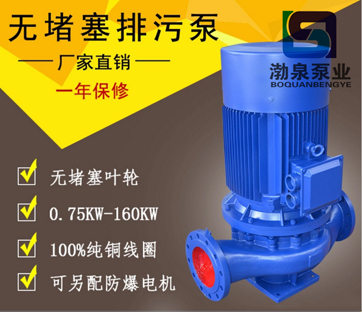 65GW37-13-3_無(wú)堵塞立式管道排污泵